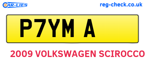 P7YMA are the vehicle registration plates.