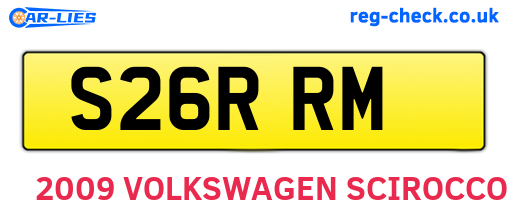 S26RRM are the vehicle registration plates.