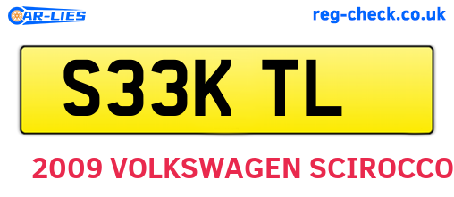 S33KTL are the vehicle registration plates.