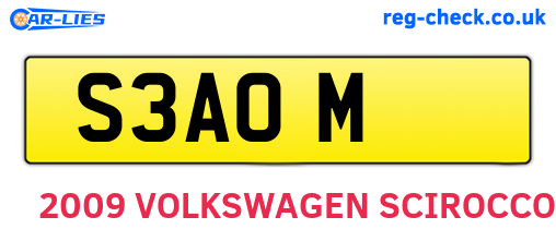 S3AOM are the vehicle registration plates.