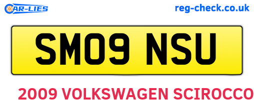 SM09NSU are the vehicle registration plates.