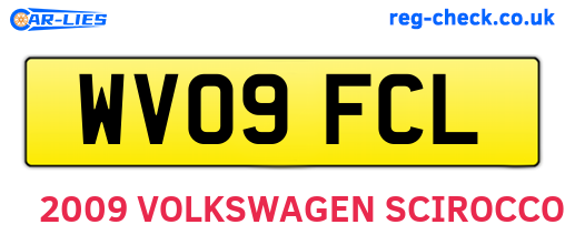 WV09FCL are the vehicle registration plates.