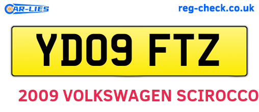 YD09FTZ are the vehicle registration plates.
