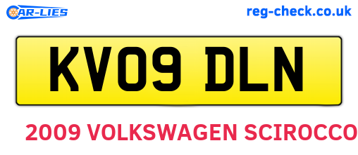 KV09DLN are the vehicle registration plates.