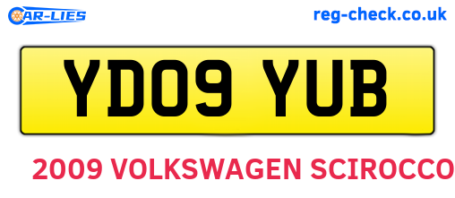 YD09YUB are the vehicle registration plates.