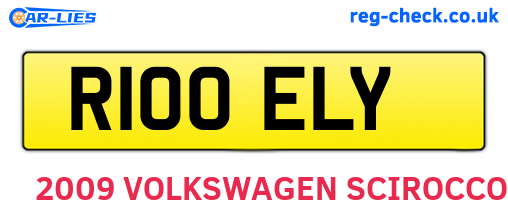 R100ELY are the vehicle registration plates.