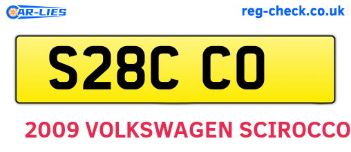 S28CCO are the vehicle registration plates.