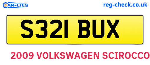 S321BUX are the vehicle registration plates.