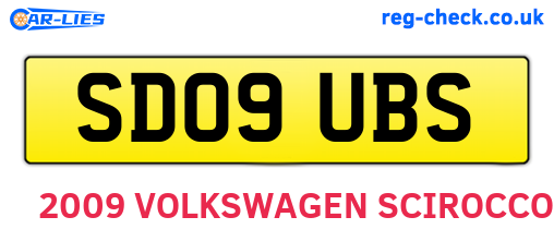 SD09UBS are the vehicle registration plates.
