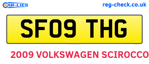 SF09THG are the vehicle registration plates.