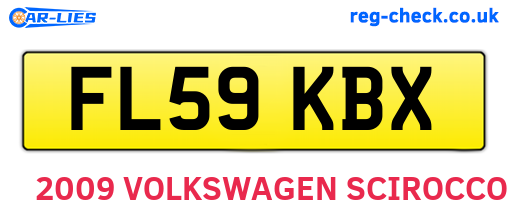 FL59KBX are the vehicle registration plates.