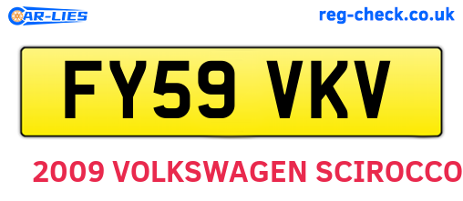 FY59VKV are the vehicle registration plates.