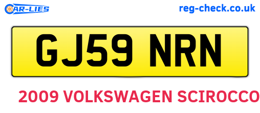 GJ59NRN are the vehicle registration plates.