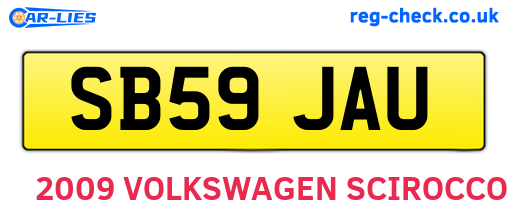 SB59JAU are the vehicle registration plates.