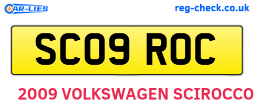 SC09ROC are the vehicle registration plates.