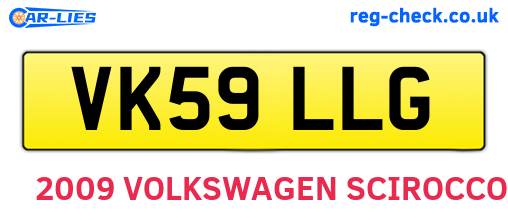 VK59LLG are the vehicle registration plates.