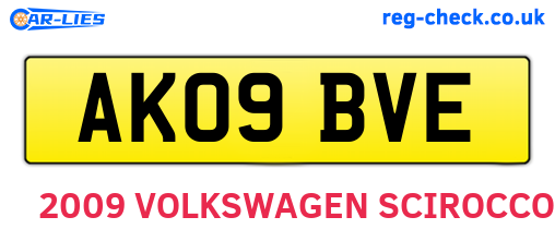 AK09BVE are the vehicle registration plates.