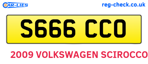 S666CCO are the vehicle registration plates.