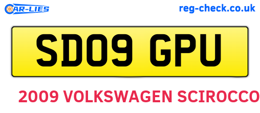 SD09GPU are the vehicle registration plates.