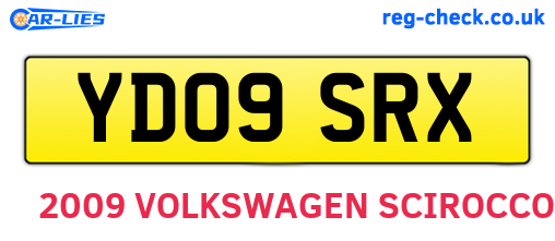 YD09SRX are the vehicle registration plates.
