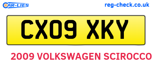 CX09XKY are the vehicle registration plates.
