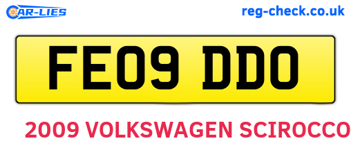 FE09DDO are the vehicle registration plates.