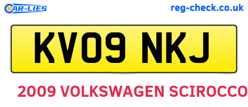 KV09NKJ are the vehicle registration plates.