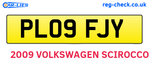 PL09FJY are the vehicle registration plates.