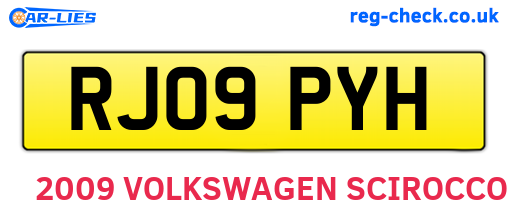RJ09PYH are the vehicle registration plates.