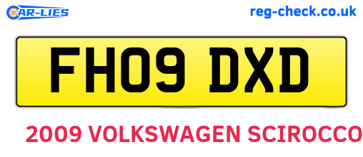 FH09DXD are the vehicle registration plates.