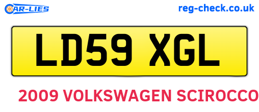 LD59XGL are the vehicle registration plates.
