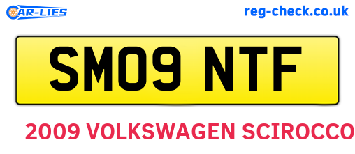 SM09NTF are the vehicle registration plates.