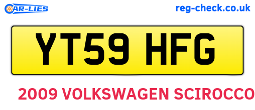YT59HFG are the vehicle registration plates.
