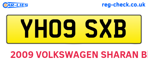 YH09SXB are the vehicle registration plates.