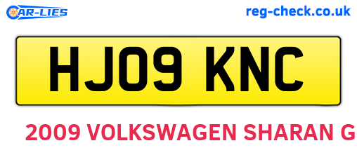 HJ09KNC are the vehicle registration plates.