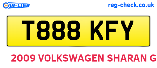 T888KFY are the vehicle registration plates.