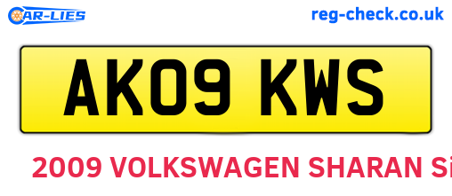 AK09KWS are the vehicle registration plates.