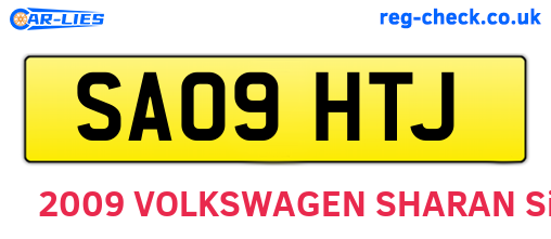SA09HTJ are the vehicle registration plates.