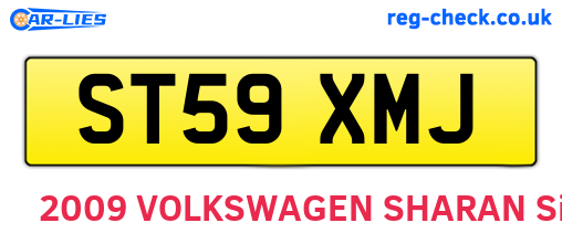 ST59XMJ are the vehicle registration plates.