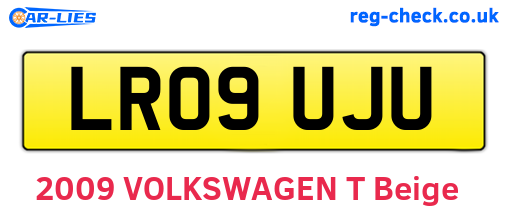LR09UJU are the vehicle registration plates.