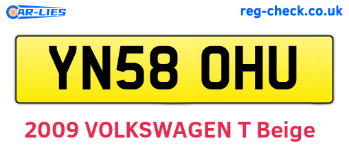 YN58OHU are the vehicle registration plates.