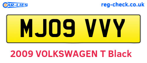 MJ09VVY are the vehicle registration plates.