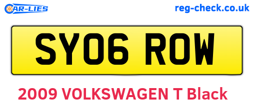 SY06ROW are the vehicle registration plates.