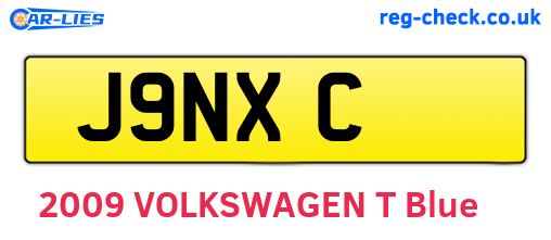J9NXC are the vehicle registration plates.