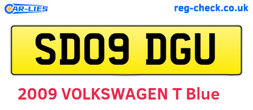 SD09DGU are the vehicle registration plates.