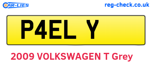 P4ELY are the vehicle registration plates.
