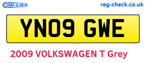 YN09GWE are the vehicle registration plates.