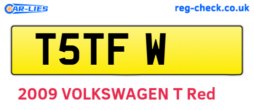 T5TFW are the vehicle registration plates.