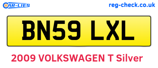 BN59LXL are the vehicle registration plates.