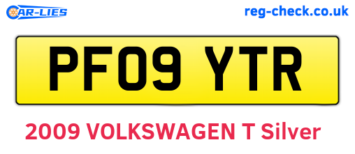 PF09YTR are the vehicle registration plates.